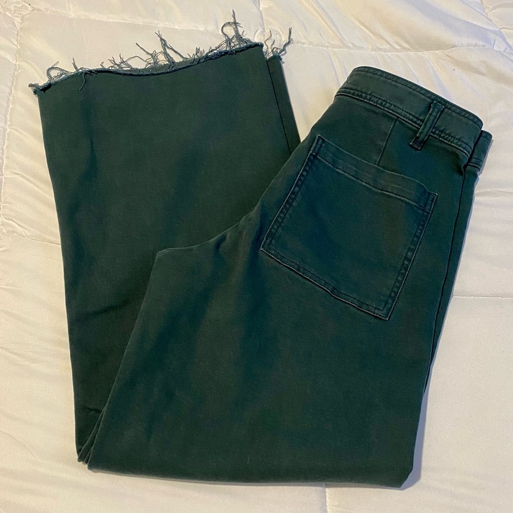Zara The Marine Straight Jeans in Dark Green